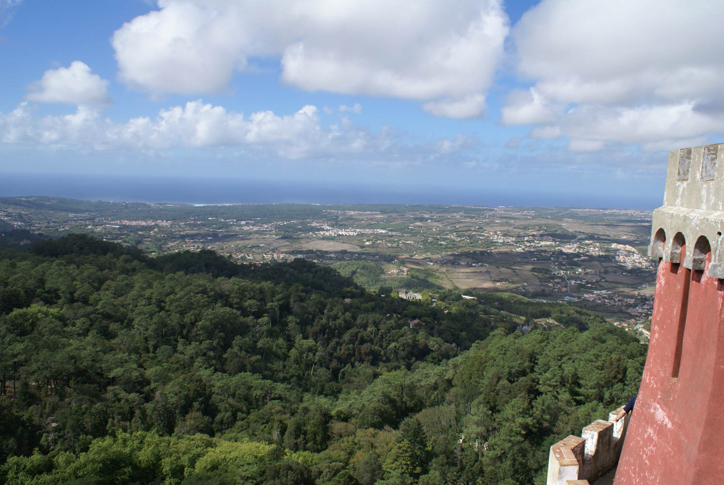 The countryside overlooking the castle