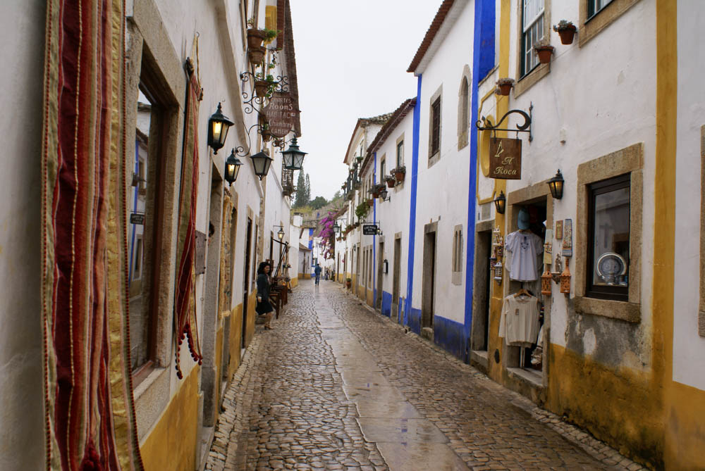 Colorful street in Obidos