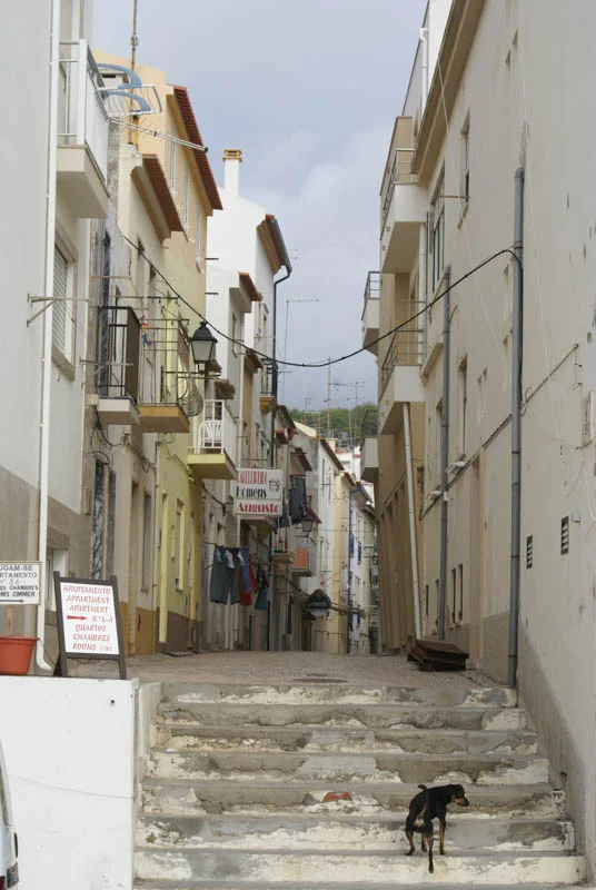 Narrow street in Nazare