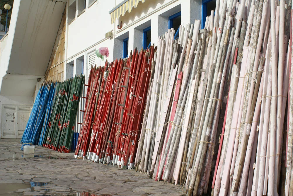 Fishing gear on the beach