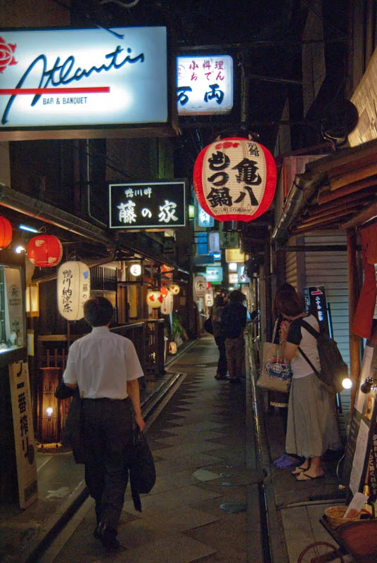 The famous little alley way Ponto Cho bustling with nightlife, cafes and bars