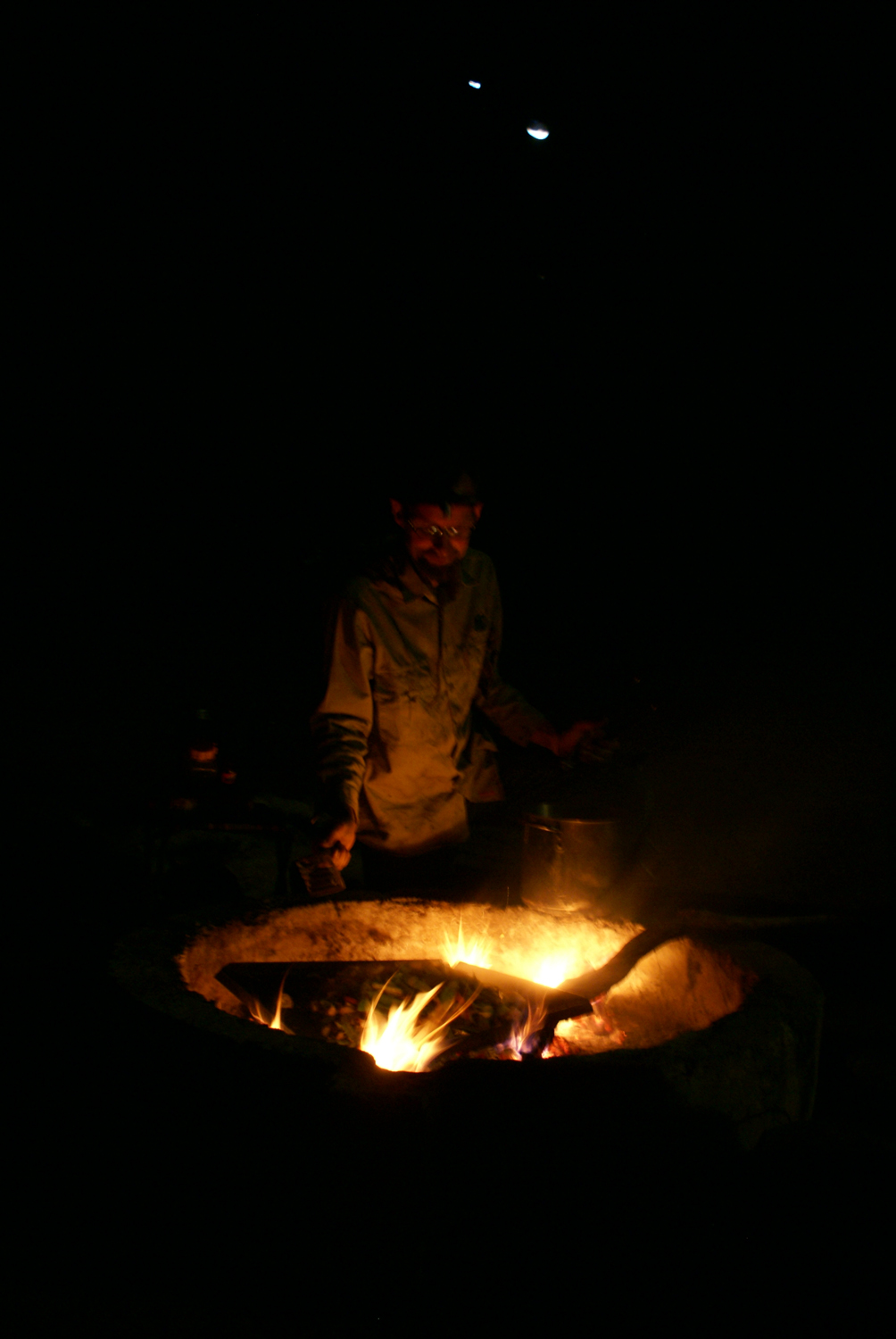 The nightly campfire