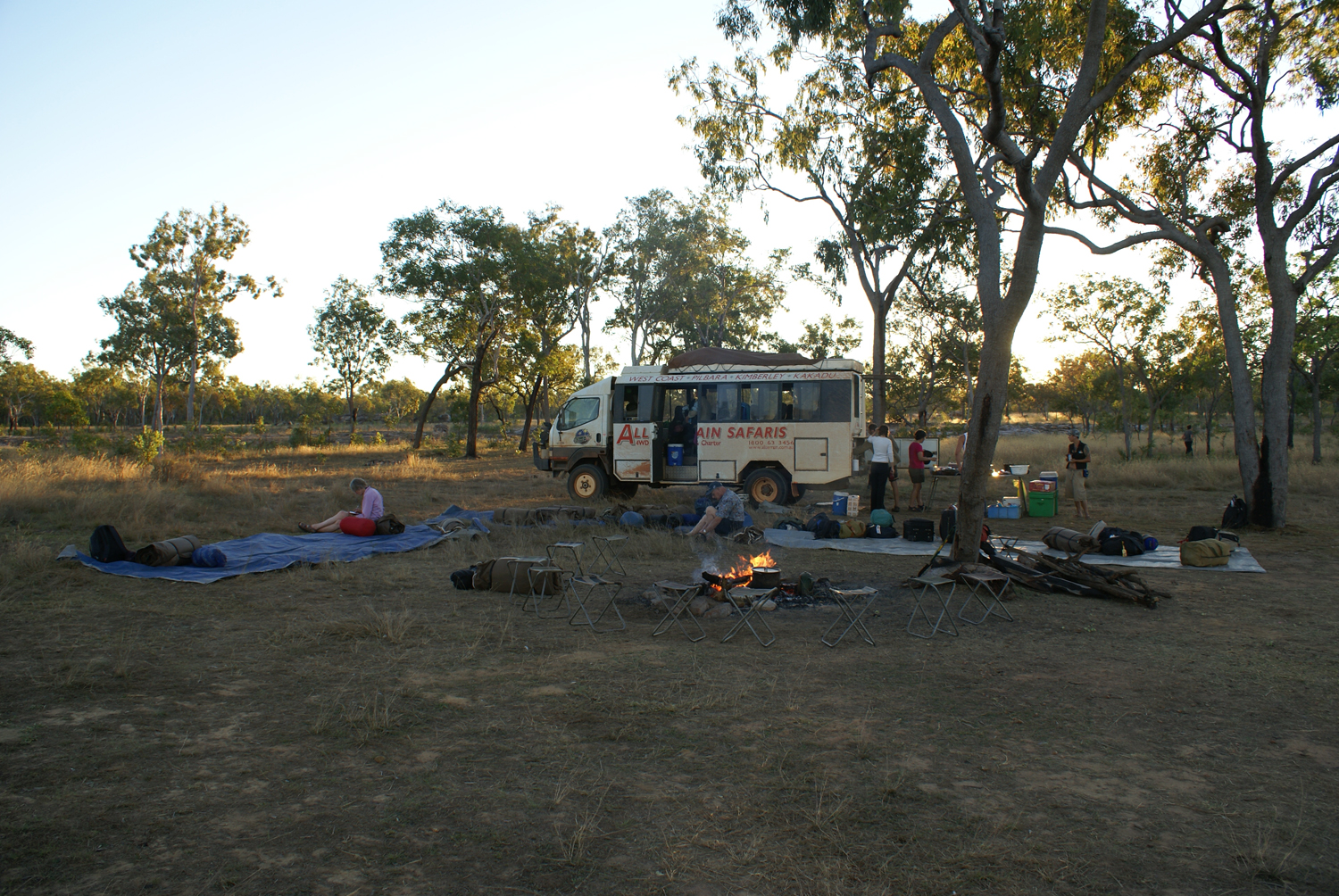 Breaking camp in the morning