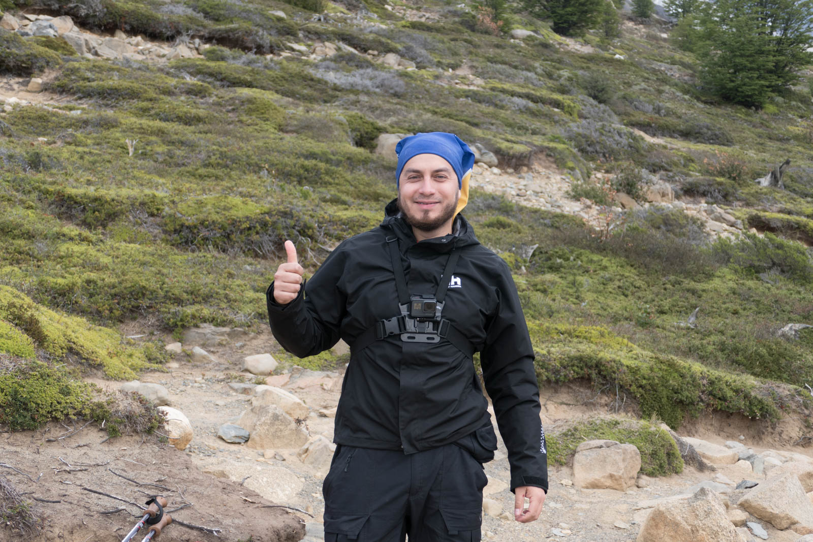 Friendly GoPro hiker