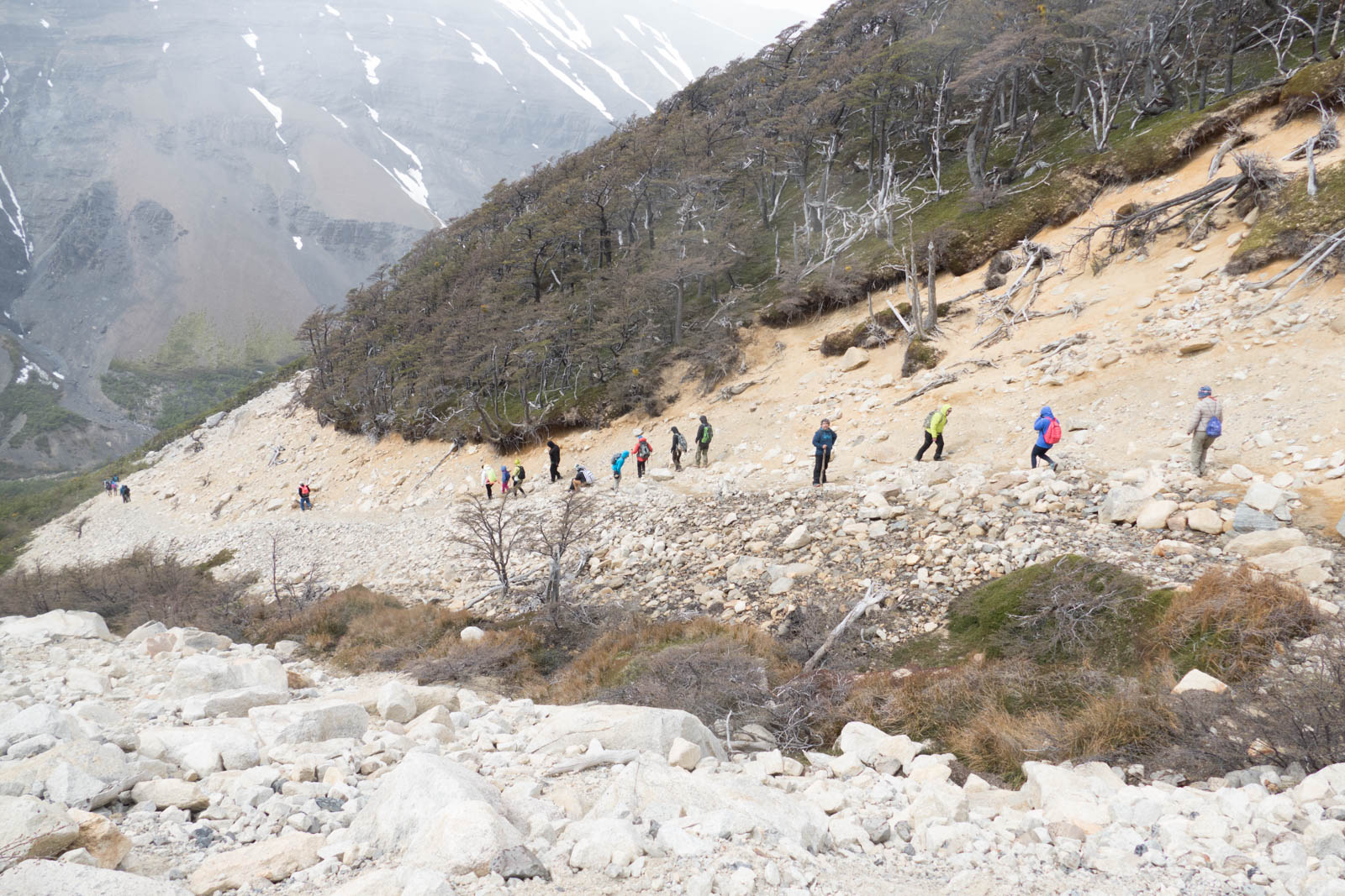 The climb is quite steep in parts