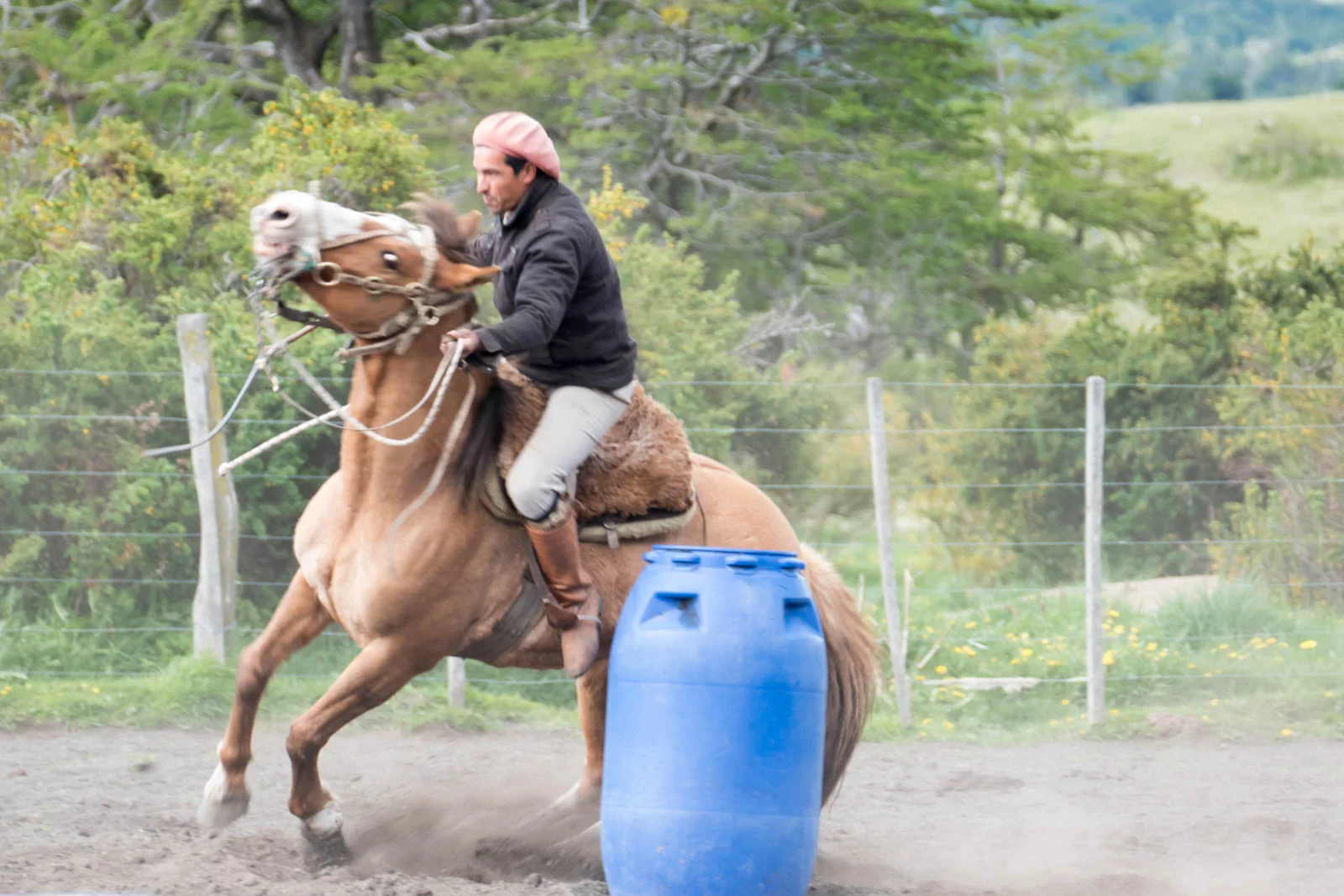 Gauchos running the barrel race