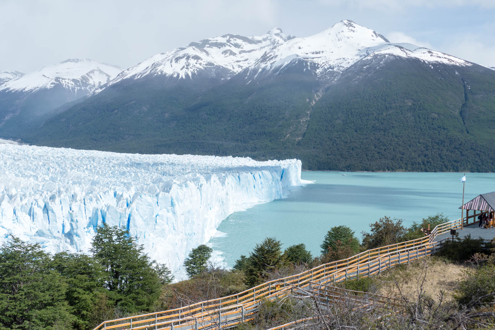 Glacier and observation walkway