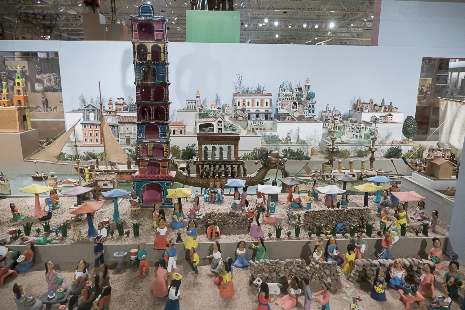 Diorama of a Spanish town