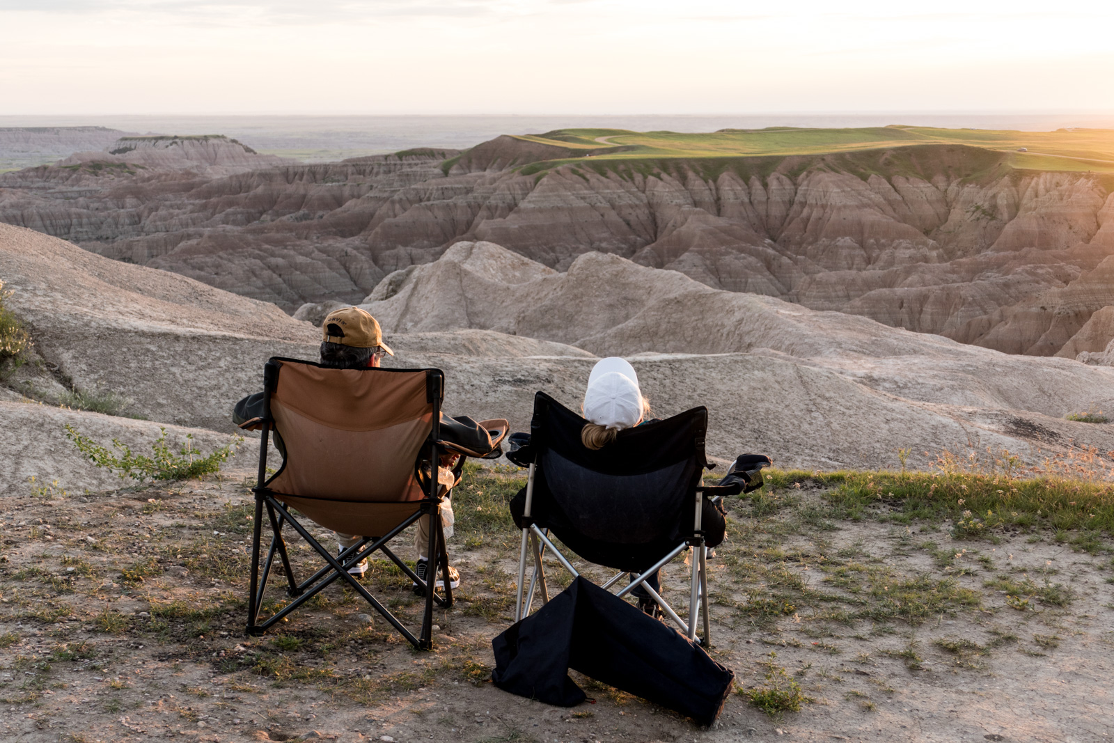 This couple came prepared to enjoy the sunset