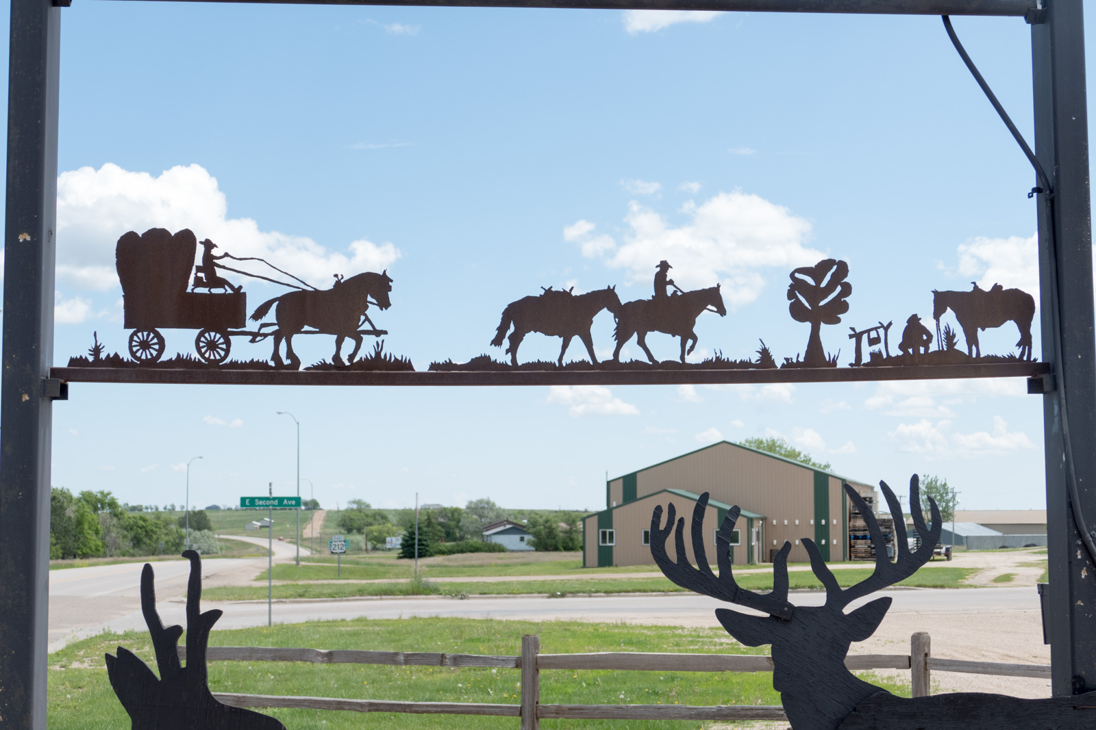 The wroght iron tableau for Faith, SD