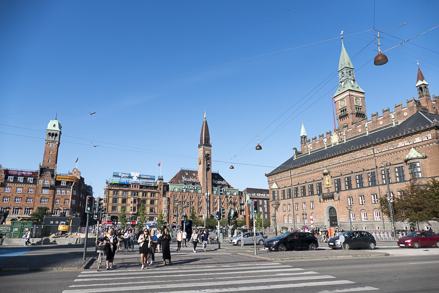 City Hall Square (Radhuspladsen) is the center of the city and one end of the Stroget