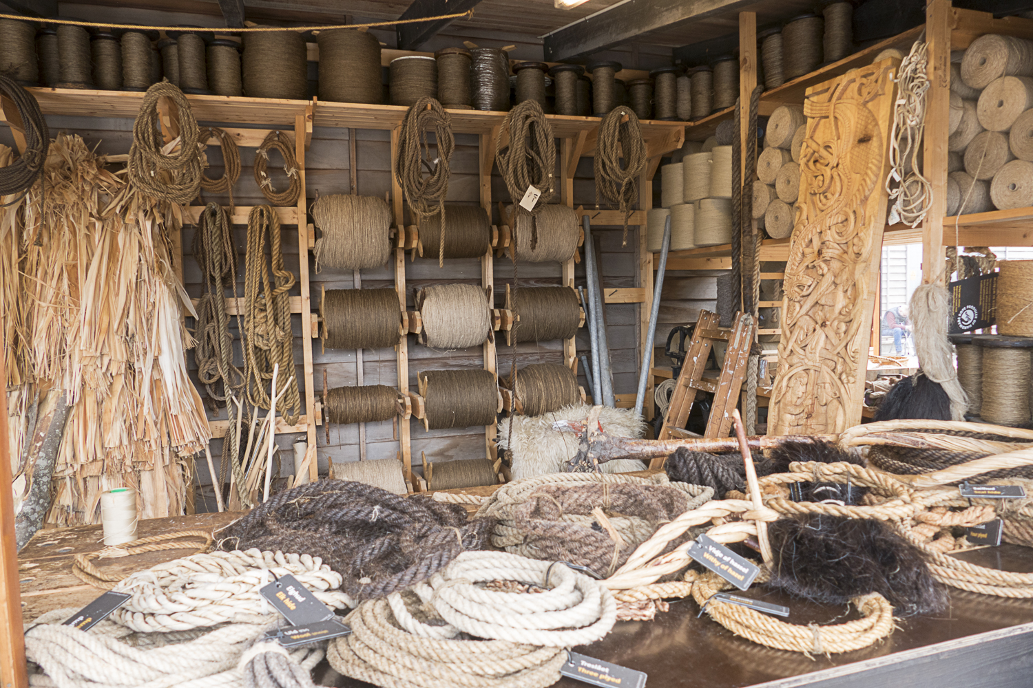 A display of nautical ropes