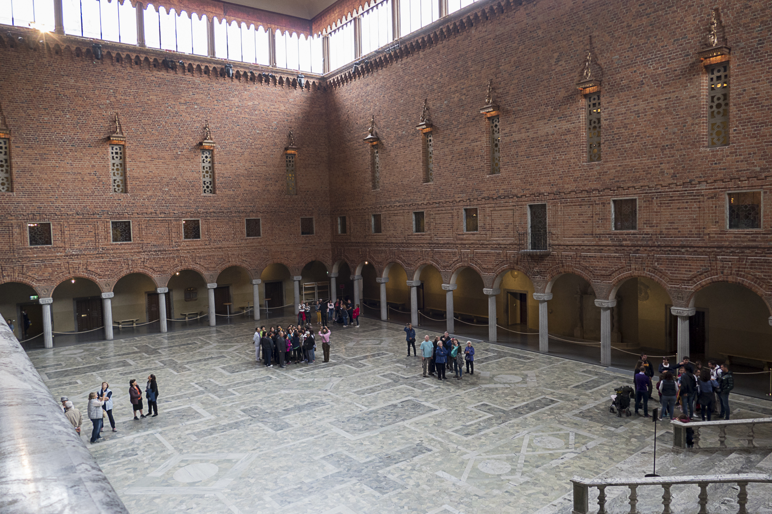 Courtyard of the Stockholm City Hall. This is the banquet hall for the annual Nobel Prize winners in December.