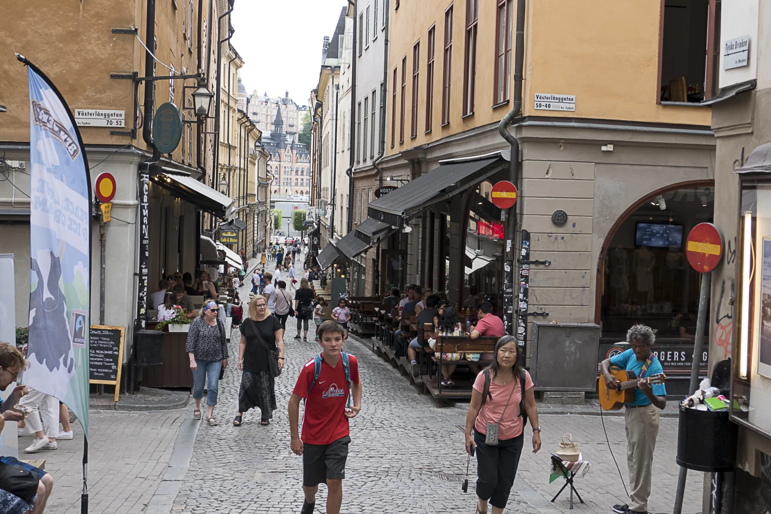 Typical street scene in Gamla Stan