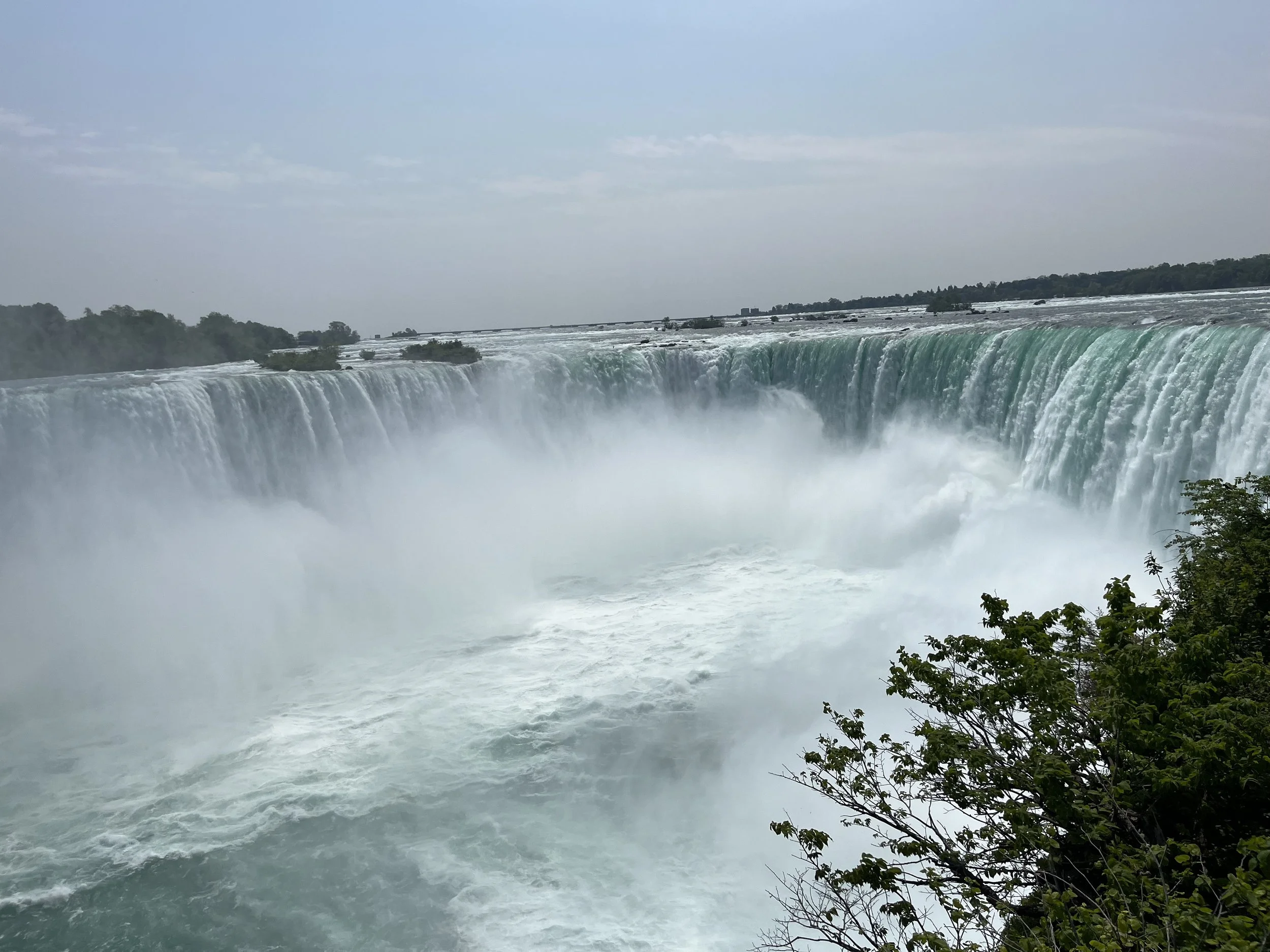   Niagara Falls and the path to the Niagara River, the passage to freedom.  