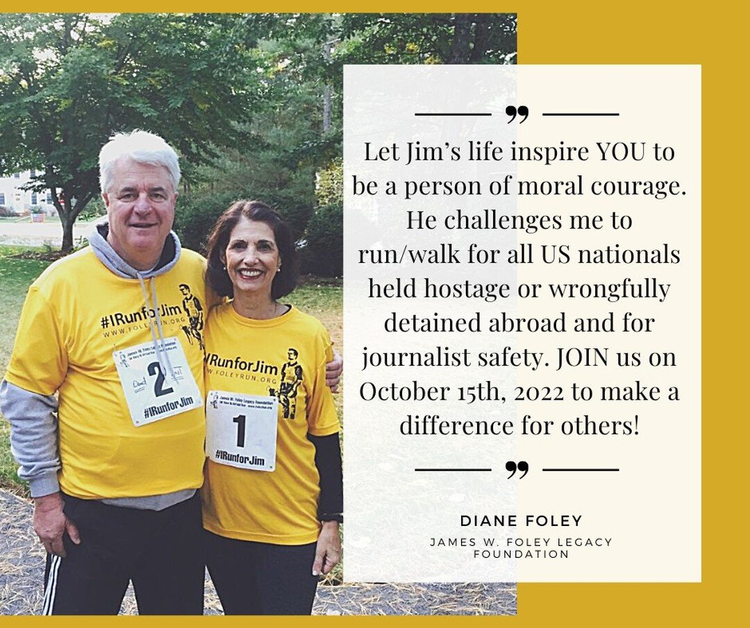 Join us and thousands globally on October 15th, 2022!

#IRunForJim 

www.foleyrun.org