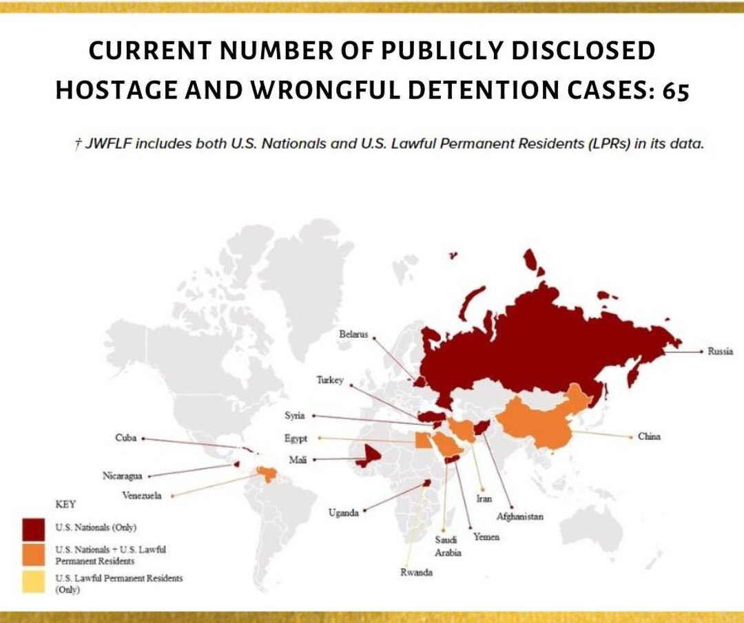 There are currently 65 publicly disclosed hostage and wrongful detention cases worldwide. Help us advocate for the return of all wrongfully detained and held hostage. Join us and thousands around the world for the James W. Foley Freedom Run. Visit ww