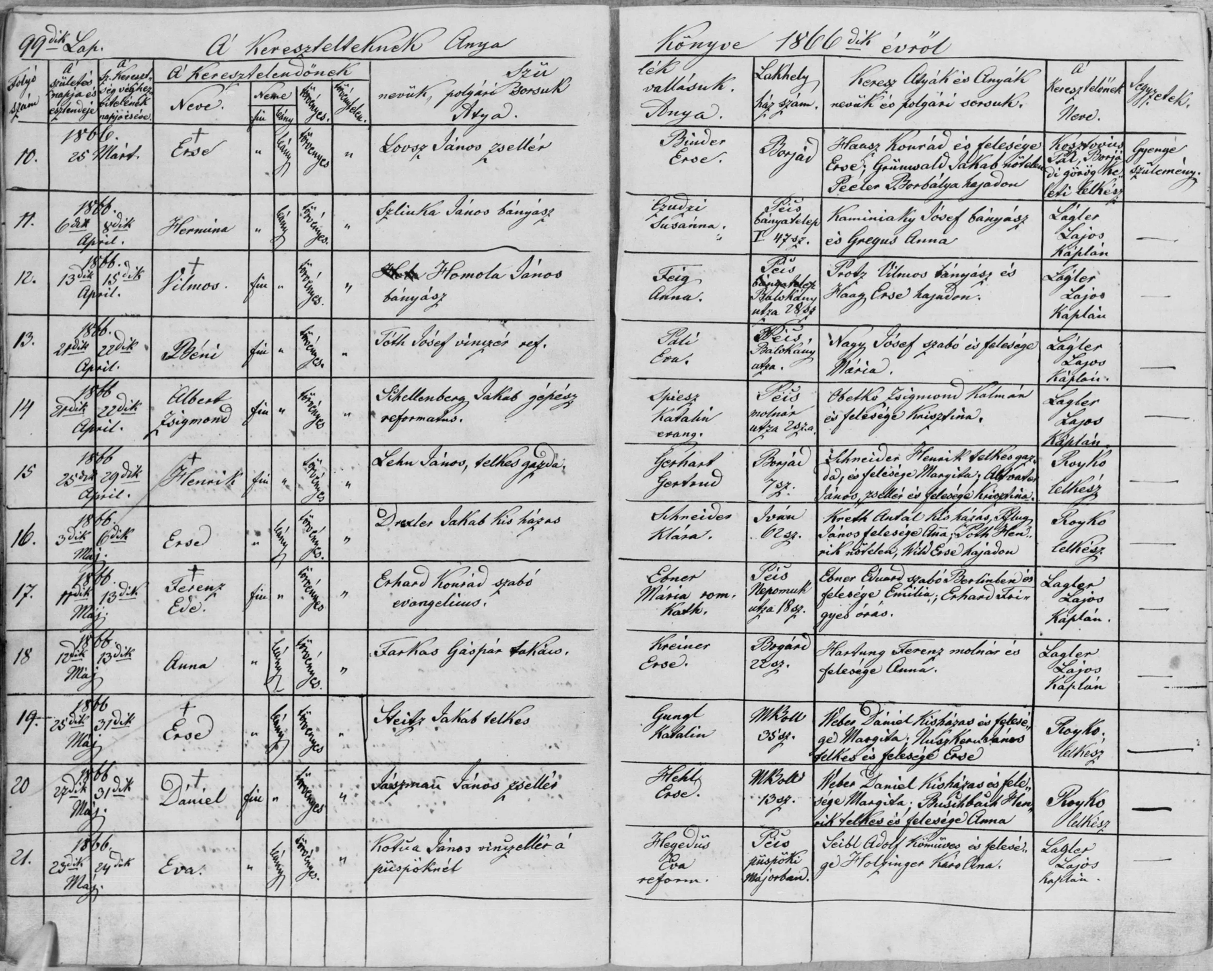 Schellenberg Albert Zsigmond 1866 Baptism.jpg