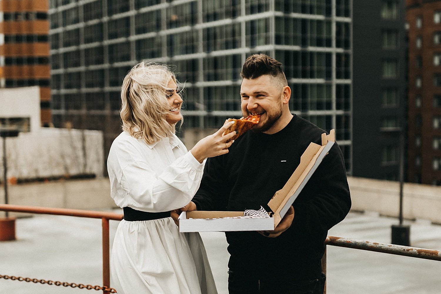 Pizza Engagement Photography