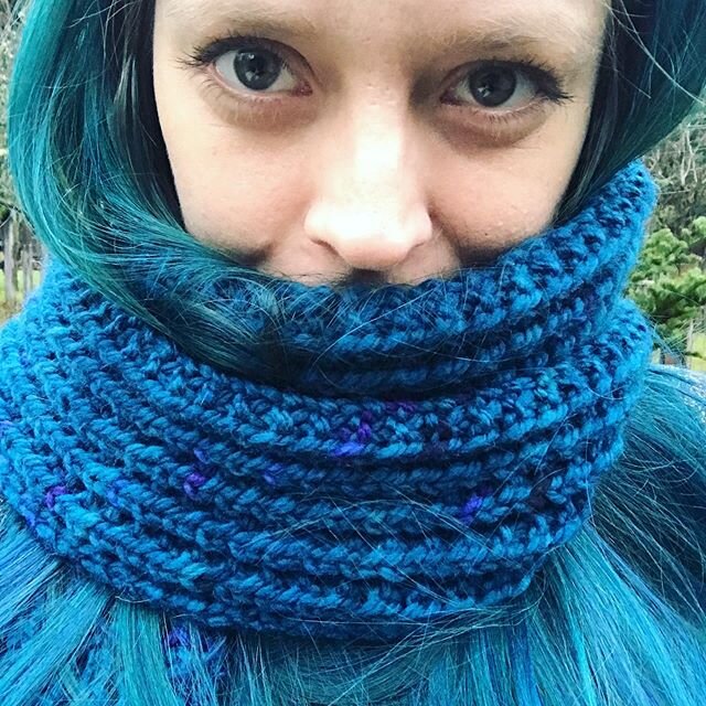 I made a scarf for my mom that matches my hair 💙.jpg