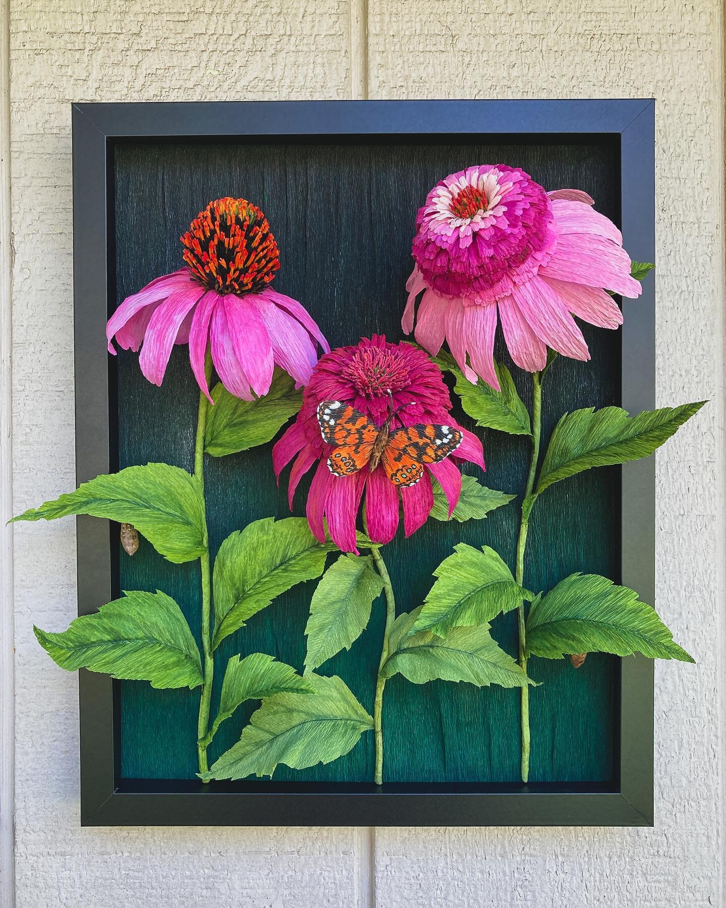 My completed project for the @olyphant_artsupply contest for spring arts walk. 3 echinacea flowers with west coast ladies. 

Purple echinacea, double scoop raspberry echinacea, and a pink double delight echinacea - all made with the same two Italian 