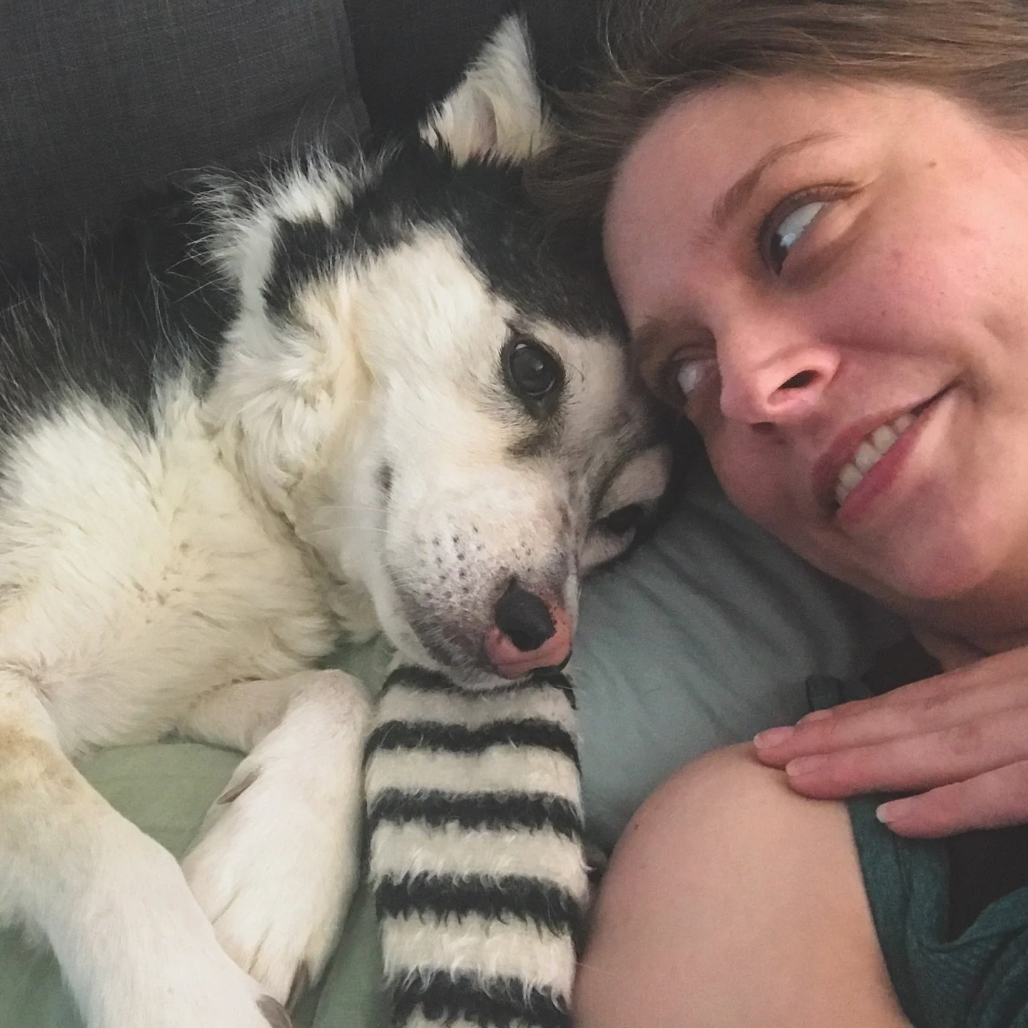 I miss forehead snuggles.