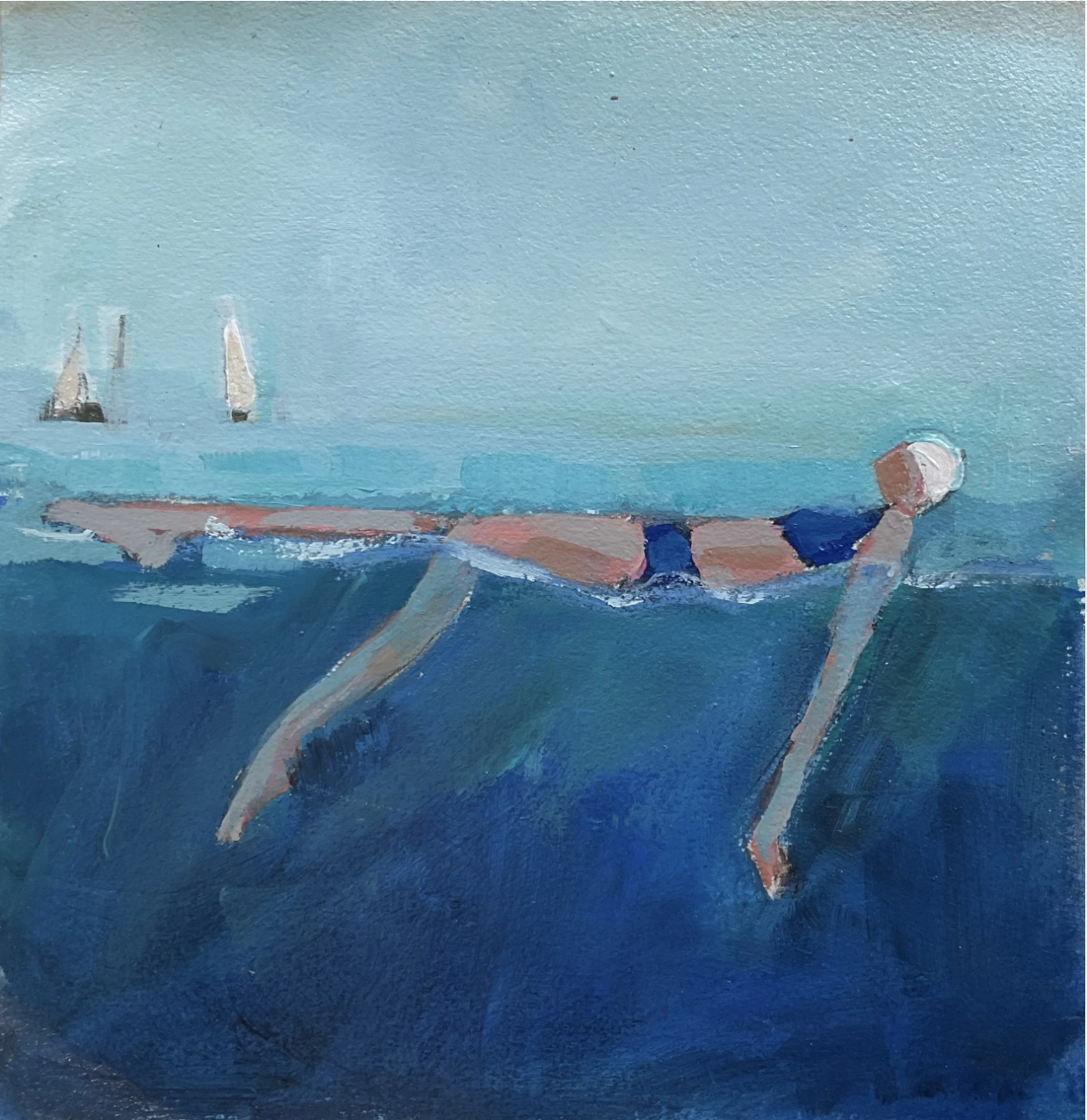 THE DAY FLOATS 8 X8 (OIL/PANEL)