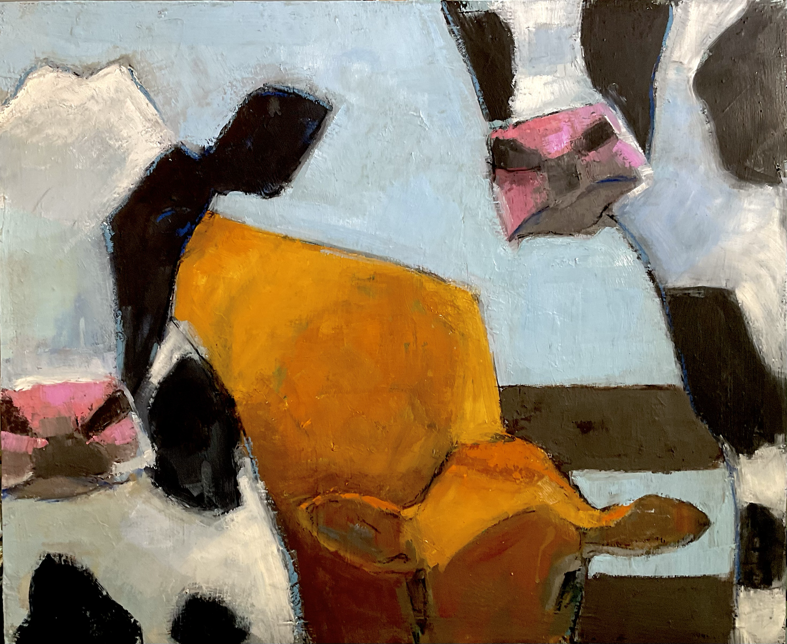WE WANT OUT 24 X 20 OIL/WAX ON CANVAS