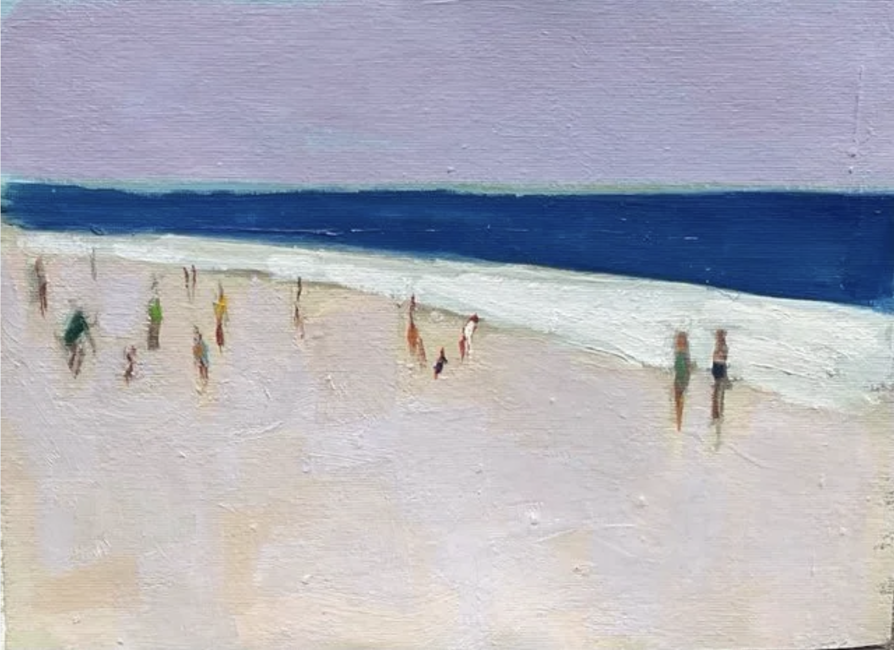 BEACH WALKERS 9 X 12 OIL/PANEL