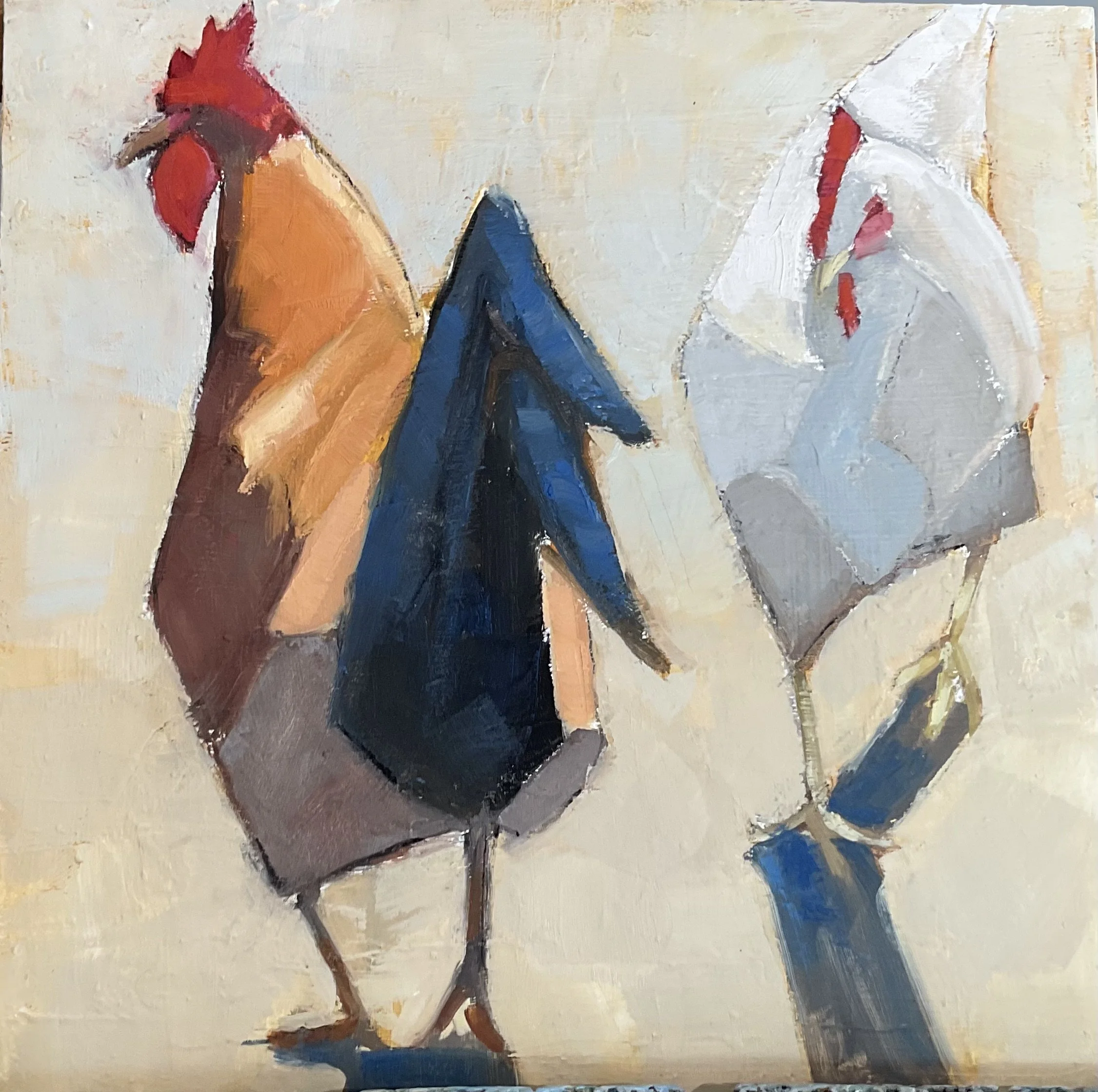 WHICH WAY 16 X 16 OIL ON CANVAS