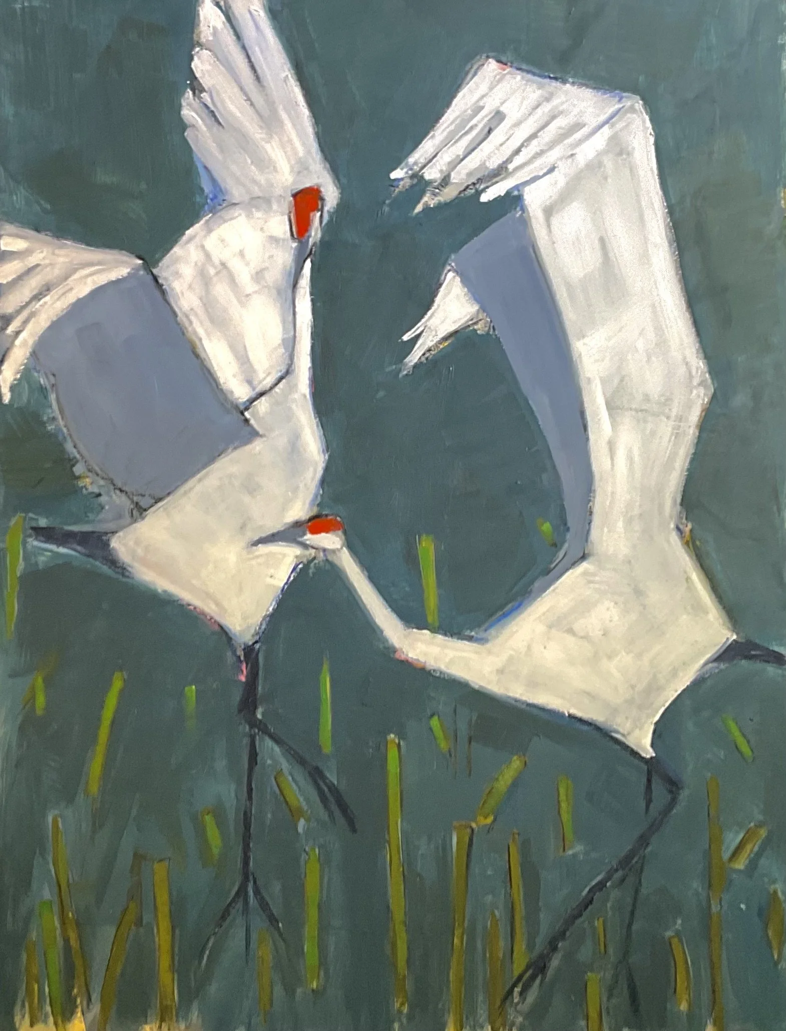 THE DANCE 35 X 27 OIL/WAX ON PAPER