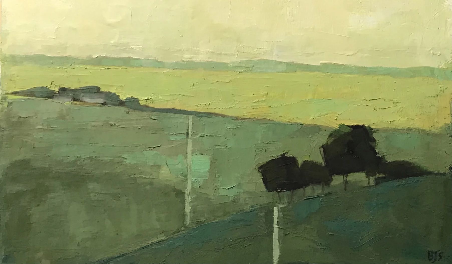 SHADES OF GREEN 14 X 9