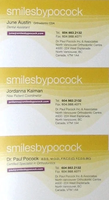 Offset Printed Dental Office Business Cards