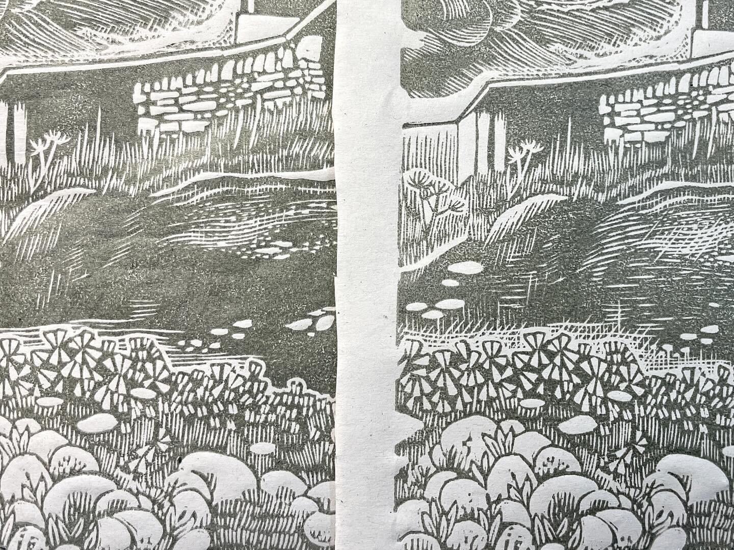 It&rsquo;s time to play printmaker&rsquo;s Spot the Difference, as I fettle this print towards the finish line. I&rsquo;m going carefully now, trying to channel my inner Clifford Webb (who&rsquo;s mark making I adore) and desperate not to make any ma