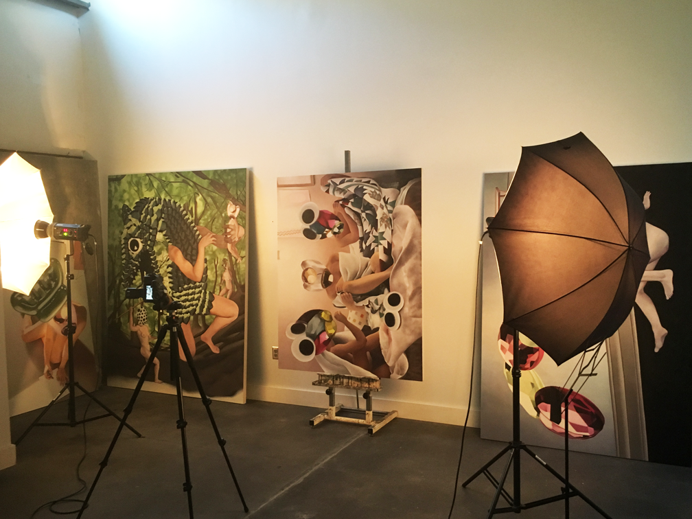 Documenting Anne’s work at Amplify Arts with Jeff Mack.