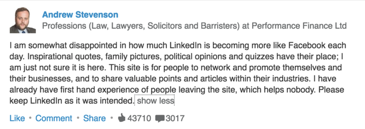 LinkedIn News Feed - Mindi Rosser