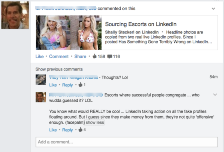NSFW LinkedIn Status Update - Mindi Rosser