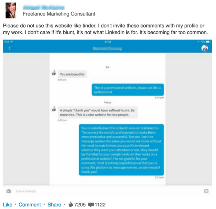 NSFW LinkedIn Status Update - Mindi Rosser