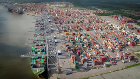 The Georgia Ports Authority plans to double capacity at Garden City Terminal to 11 million twenty-foot equivalent container units per year. In Fiscal Year 2019, port-related industries announced $5 billion in new investment and 12,000 new jobs coming to Georgia. Find print quality images here . (Georgia Ports Authority)