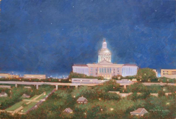 Oklahoma State Capitol at Night