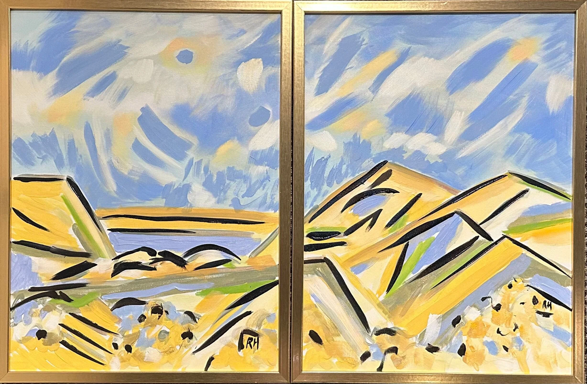 Golden Sky (diptych)