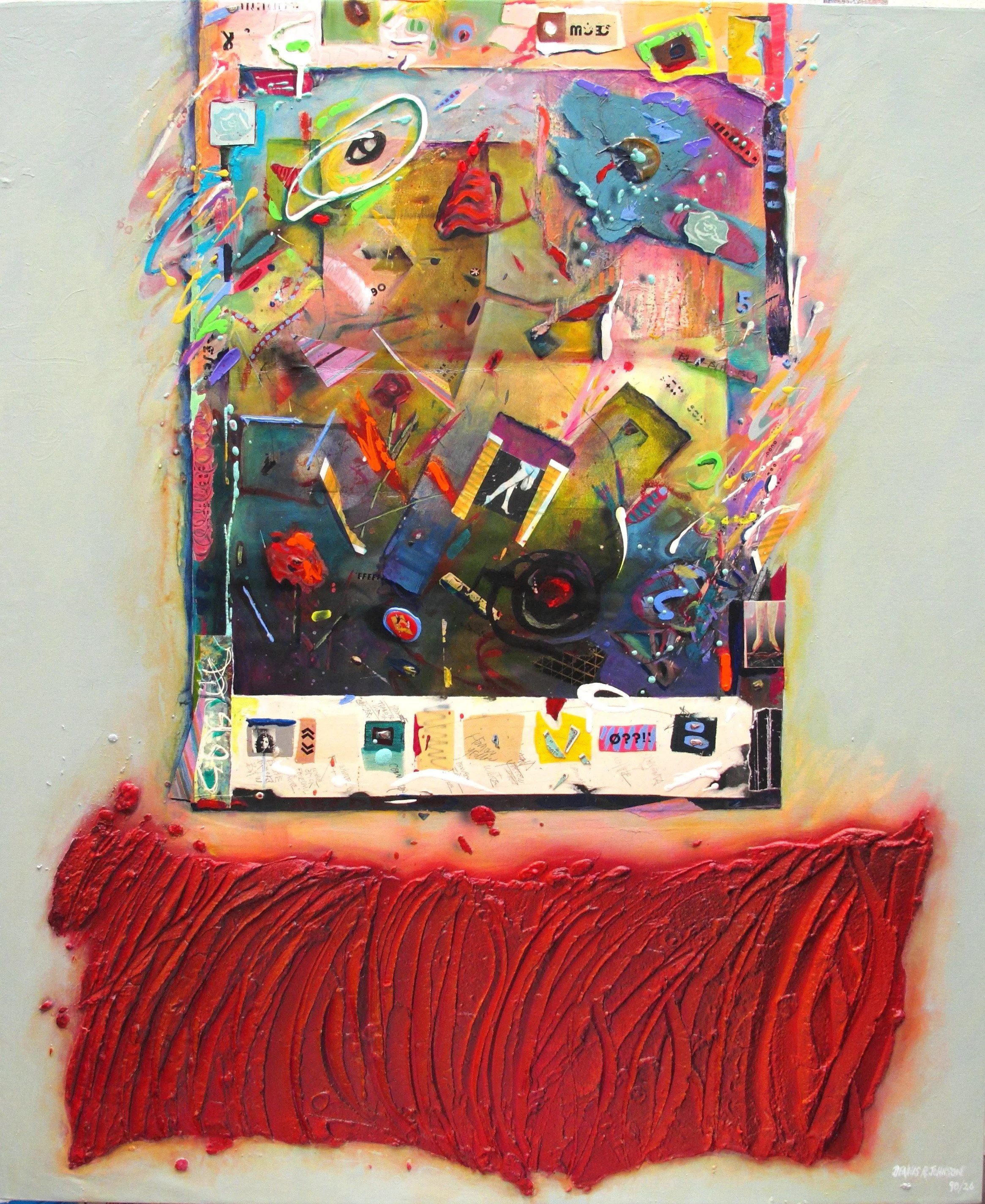 Back and Forth 60x50 acrylic by Dennis Johnson