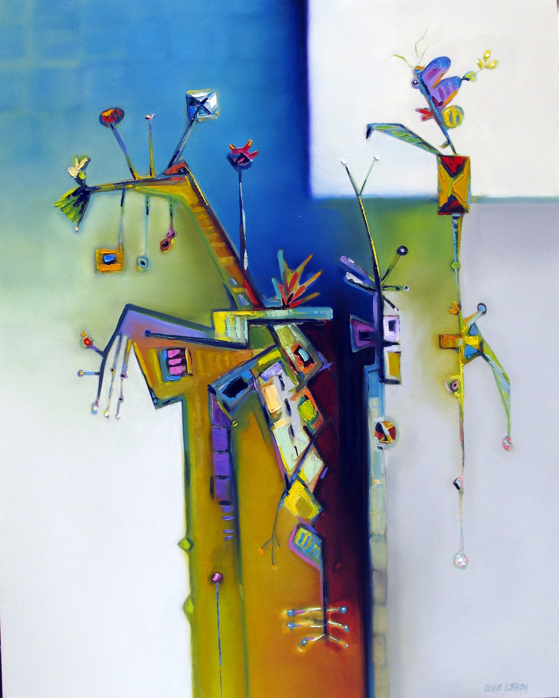 Fly Catcher 50x40 oil by Dennis Johnson