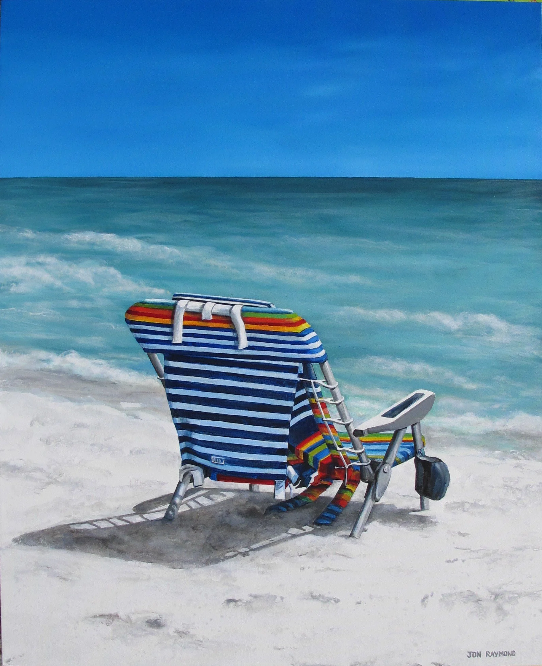 Seaside 44x36 acrylic by Jon Raymond