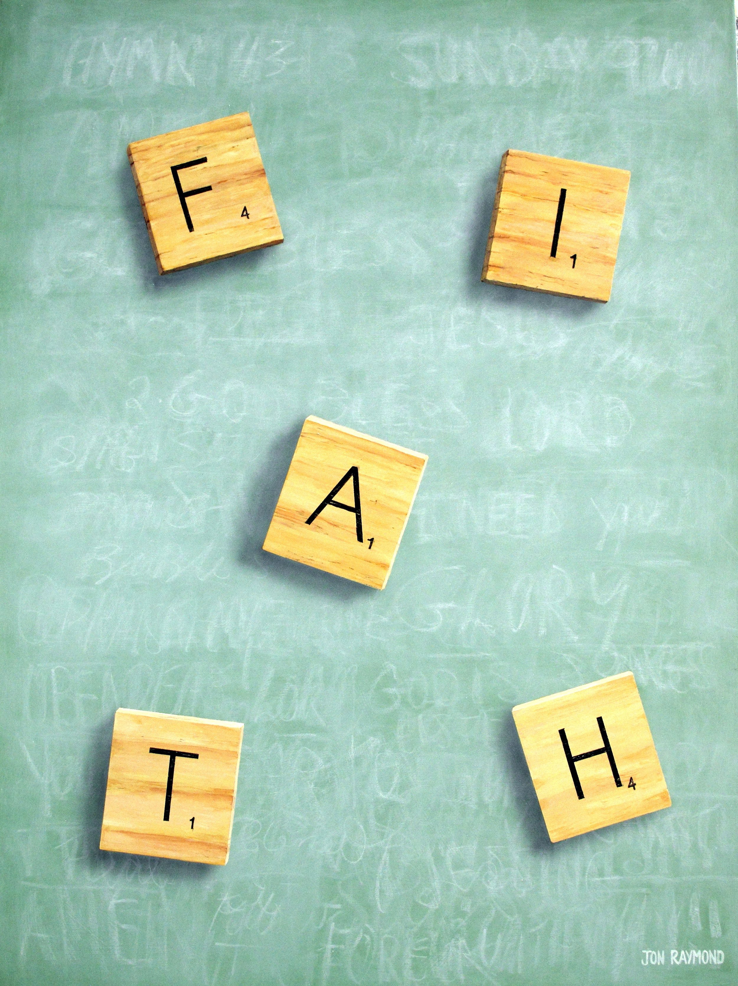 Wordplay 40x30 acrylic by Jon Raymond