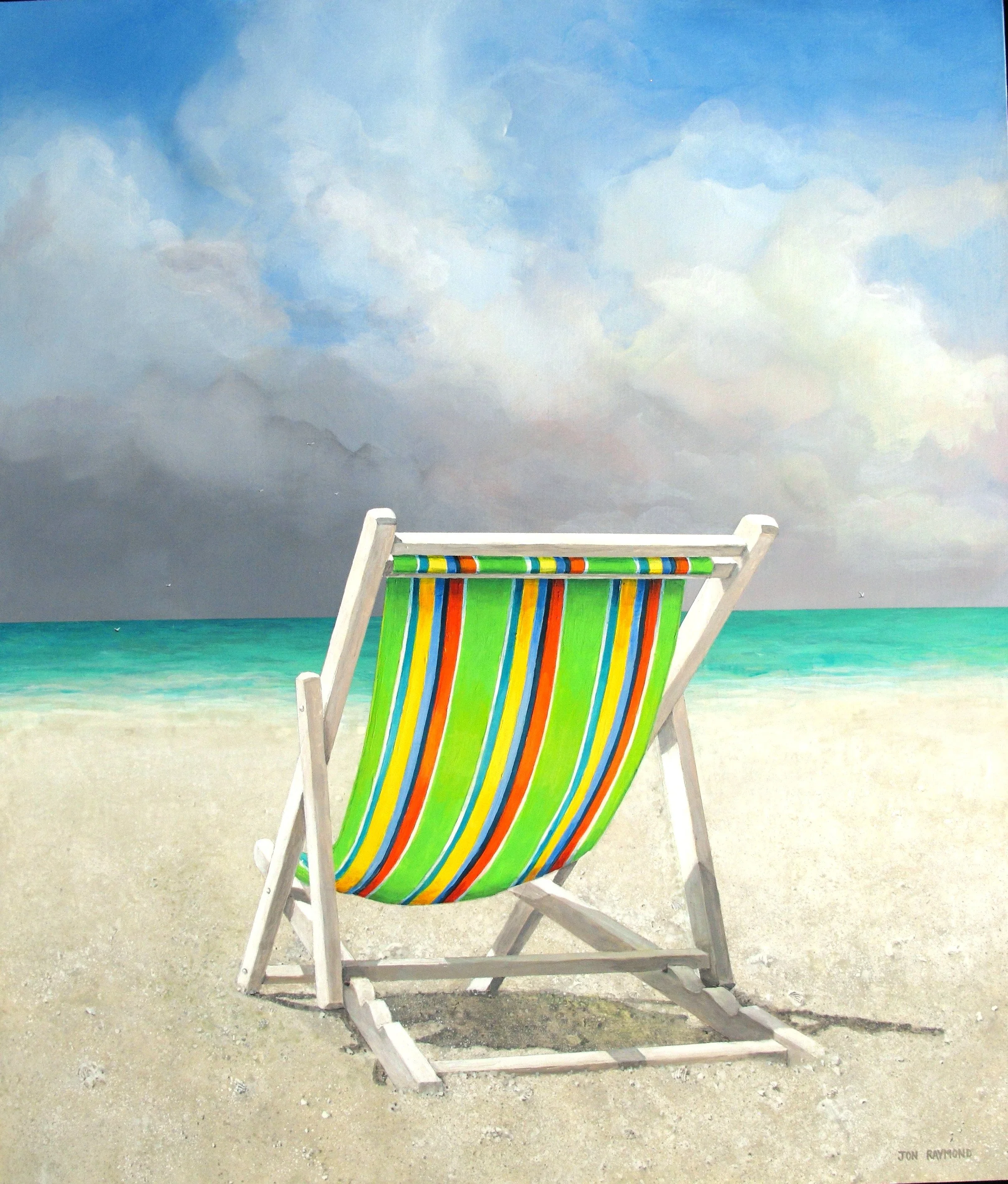 "Laid Back" 42" x 36" acrylic by Jon Raymond