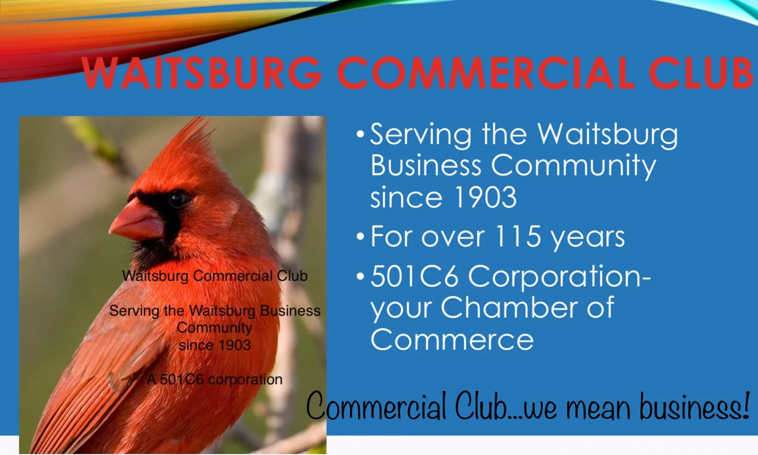 News From Waitsburg Commercial Club Waitsburg Commercial Club
