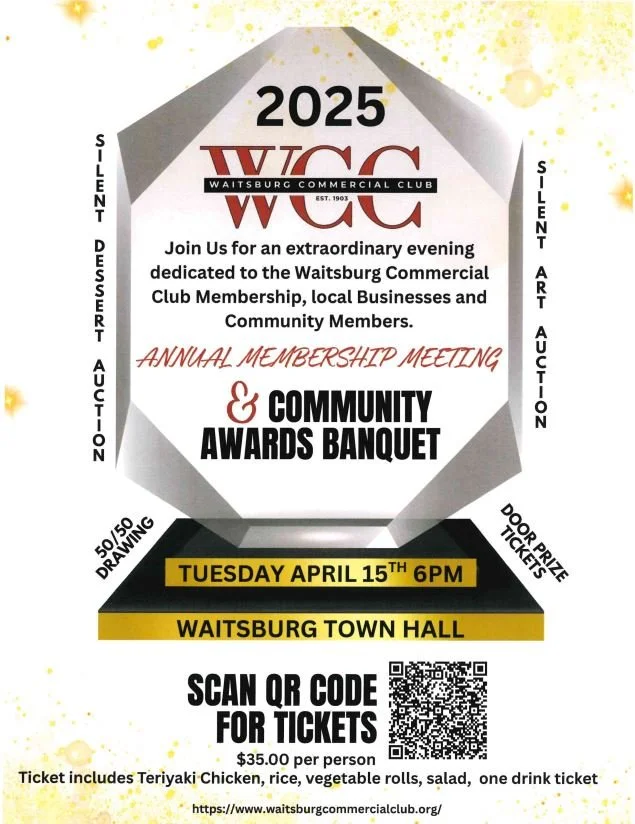 Waitsburg Commercial Club Annual Community Awards Banquet and Membership Meeting