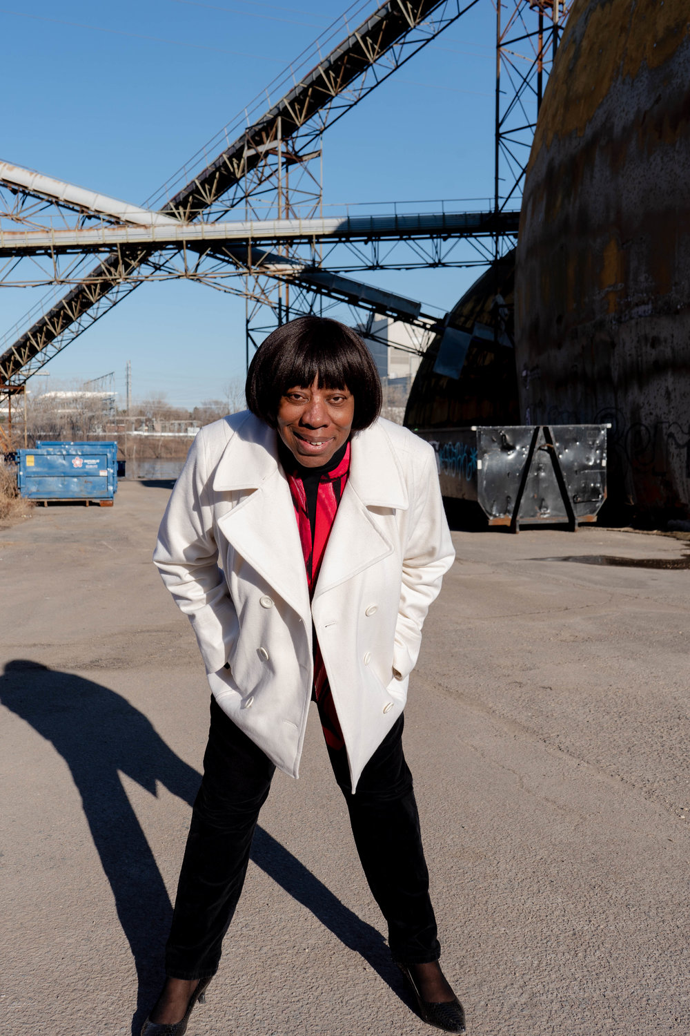 Catherine Fleming stands for a portrait at the Upper Harbor Terminal site.