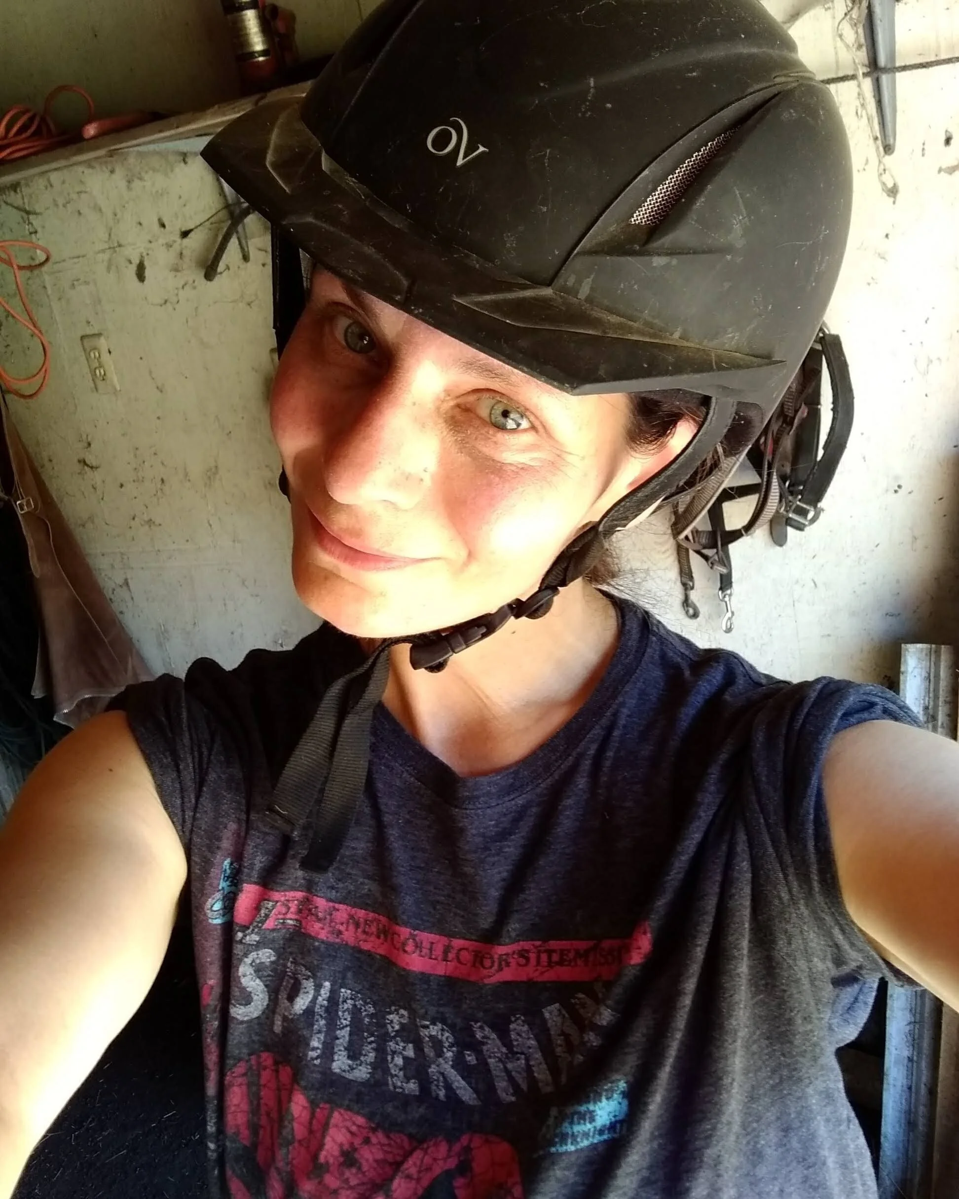 Me at 45.  I only ride for fun now, but I'm still my mother's daughter.